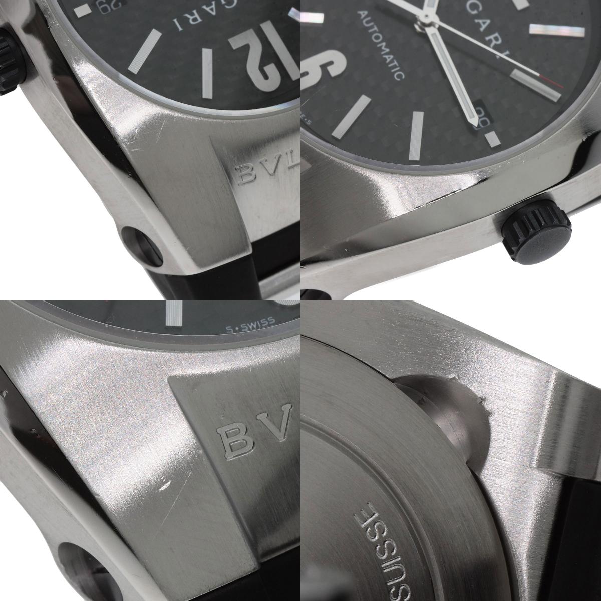 BVLGARI Ergon Carbon Watches EG40S Stainless Steel/Rubber mens