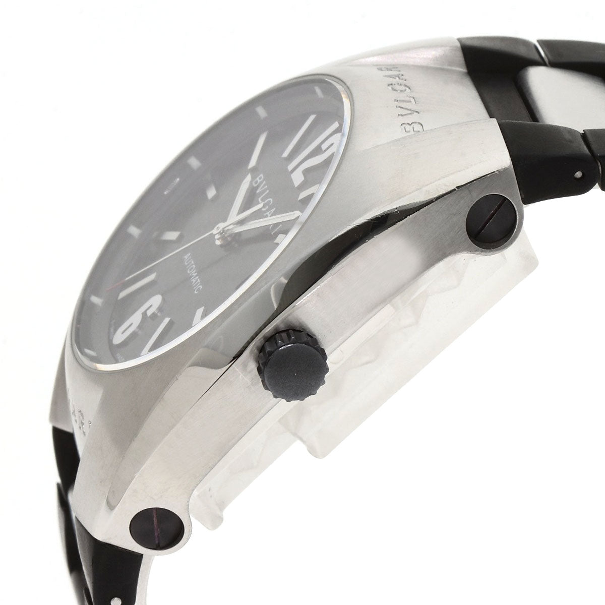 BVLGARI Ergon Carbon Watches EG40S Stainless Steel/Rubber mens