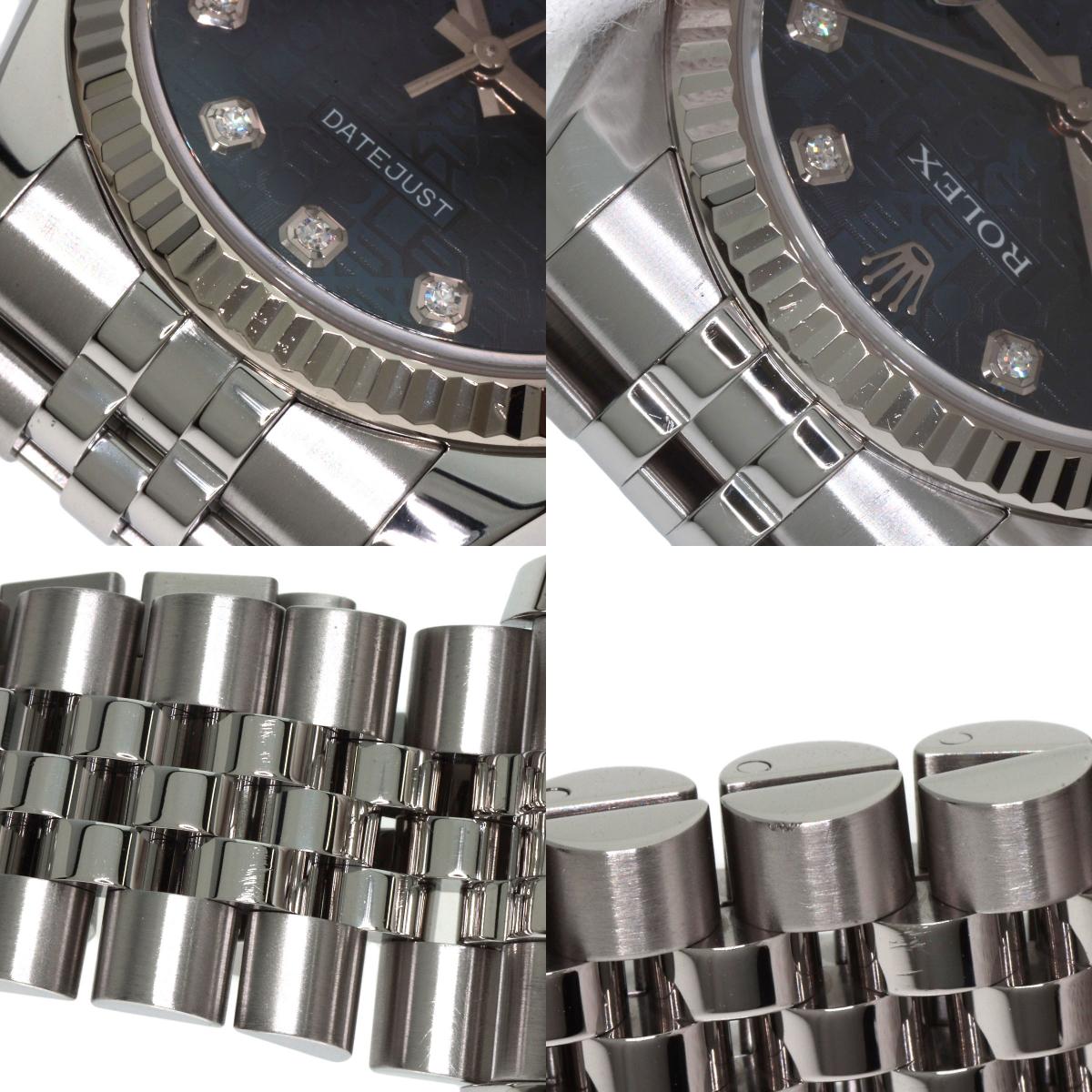 ROLEX DATEJUST 10P Diamond Watches 116234G Stainless Steel/Stainless Steel mens