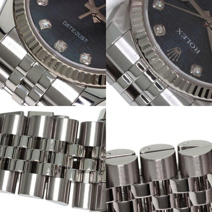 ROLEX DATEJUST 10P Diamond Watches 116234G Stainless Steel/Stainless Steel mens