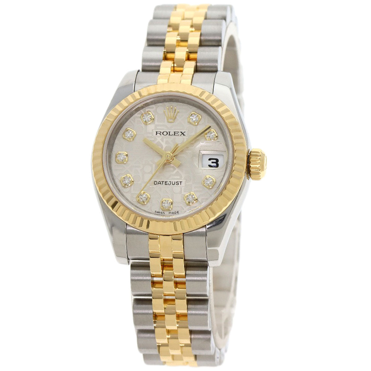 ROLEX DATEJUST 10P Diamond Watches 179173G Stainless Steel/SSxK18YG Ladies