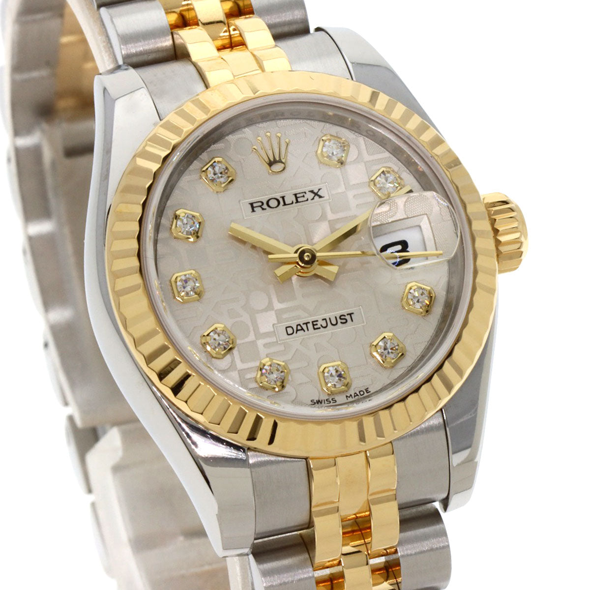 ROLEX DATEJUST 10P Diamond Watches 179173G Stainless Steel/SSxK18YG Ladies