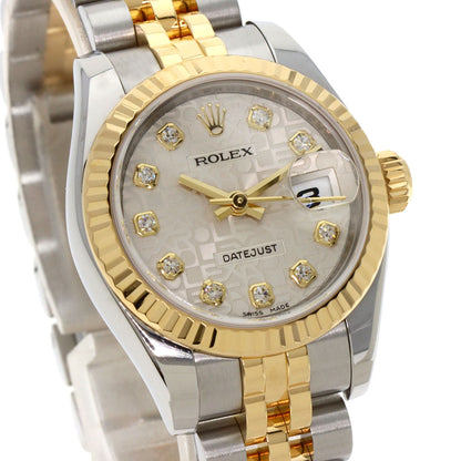 ROLEX DATEJUST 10P Diamond Watches 179173G Stainless Steel/SSxK18YG Ladies