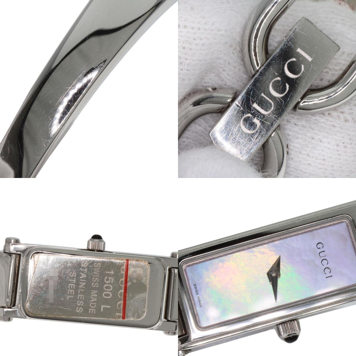 GUCCI Square face Watches 1500L Stainless Steel/Stainless Steel Ladies