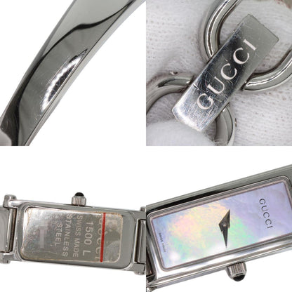 GUCCI Square face Watches 1500L Stainless Steel/Stainless Steel Ladies