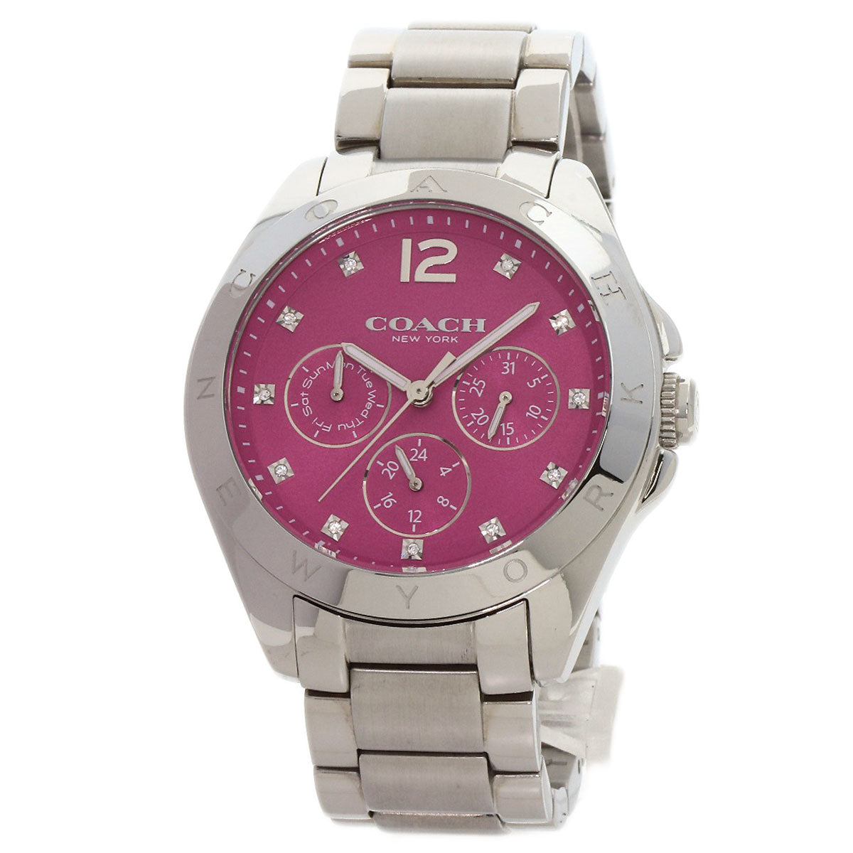 COACH Round face Watches 14502071 Stainless Steel/Stainless Steel Ladies