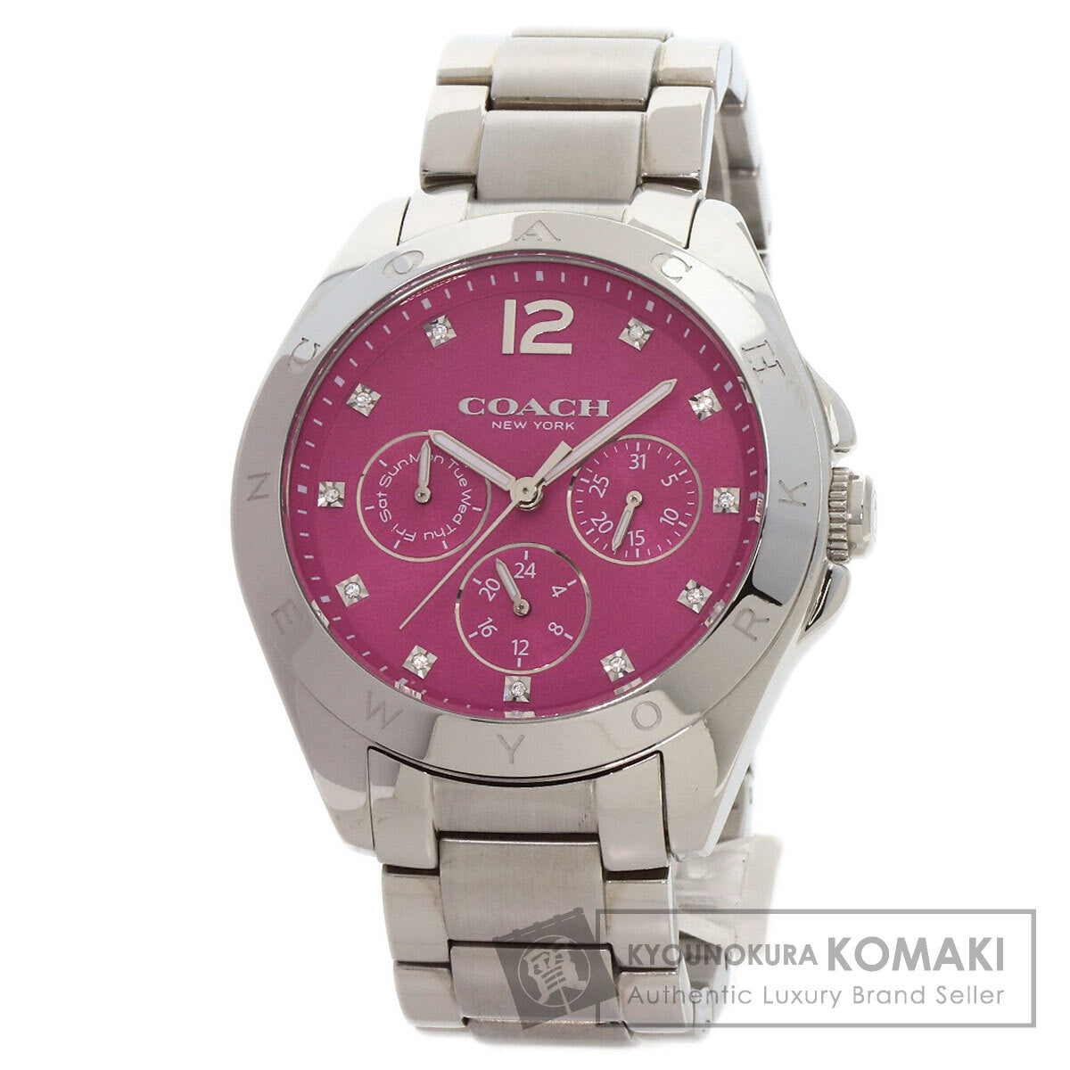 COACH Round face Watches 14502071 Stainless Steel/Stainless Steel Ladies