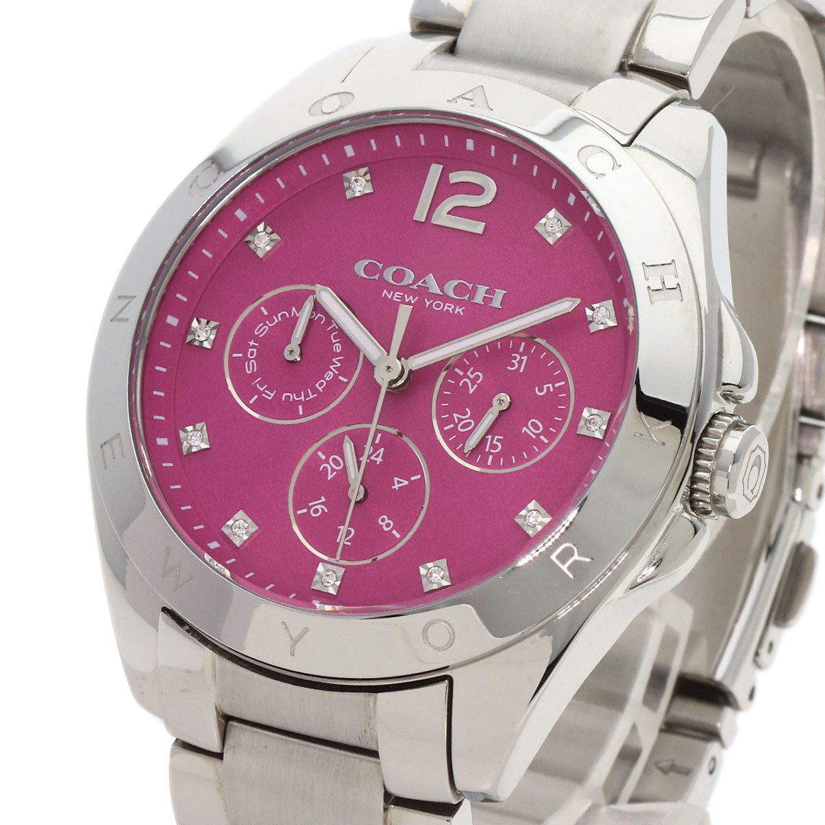 COACH Round face Watches 14502071 Stainless Steel/Stainless Steel Ladies