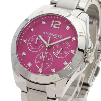 COACH Round face Watches 14502071 Stainless Steel/Stainless Steel Ladies