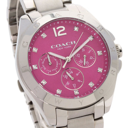COACH Round face Watches 14502071 Stainless Steel/Stainless Steel Ladies