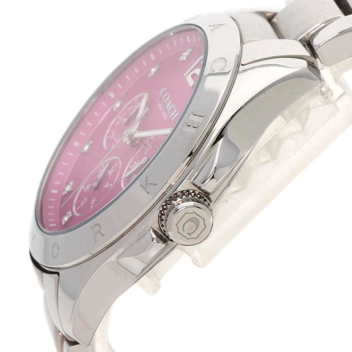 COACH Round face Watches 14502071 Stainless Steel/Stainless Steel Ladies