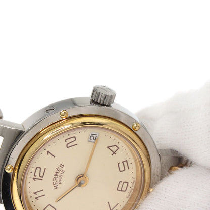 HERMES clipper old buckle Watches  Stainless Steel/SSxGP Ladies