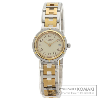 HERMES clipper old buckle Watches  Stainless Steel/SSxGP Ladies
