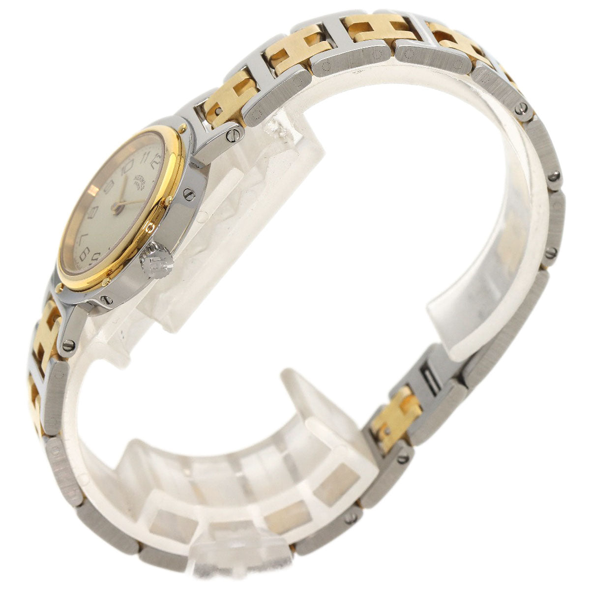 HERMES clipper old buckle Watches  Stainless Steel/SSxGP Ladies