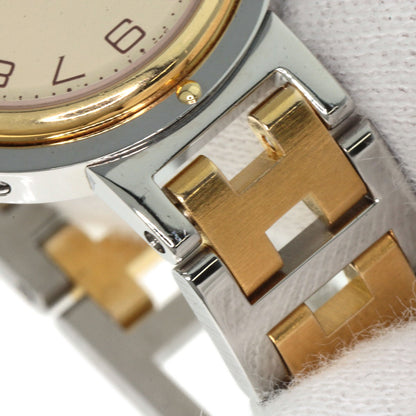 HERMES clipper old buckle Watches  Stainless Steel/SSxGP Ladies