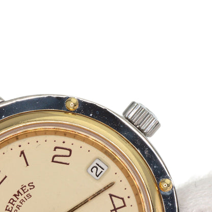HERMES clipper old buckle Watches  Stainless Steel/SSxGP Ladies