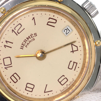 HERMES clipper old buckle Watches  Stainless Steel/SSxGP Ladies