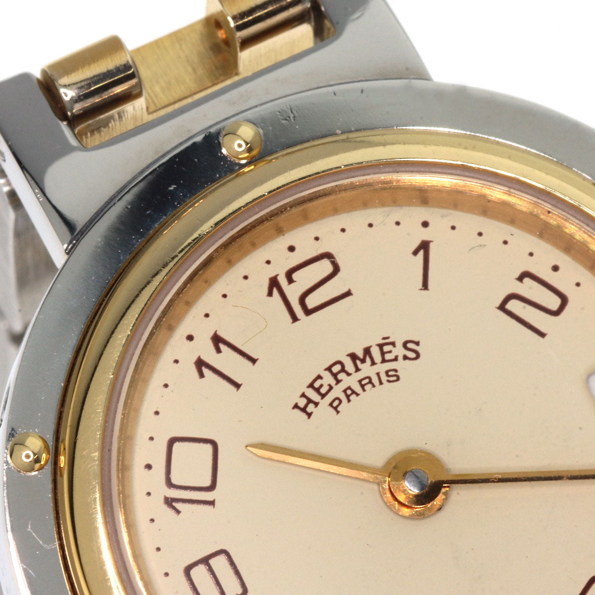 HERMES clipper old buckle Watches  Stainless Steel/SSxGP Ladies