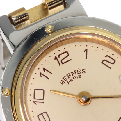 HERMES clipper old buckle Watches  Stainless Steel/SSxGP Ladies