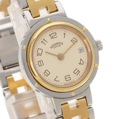 HERMES clipper old buckle Watches  Stainless Steel/SSxGP Ladies