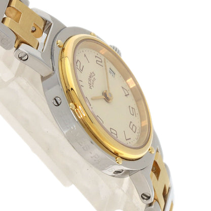 HERMES clipper old buckle Watches  Stainless Steel/SSxGP Ladies