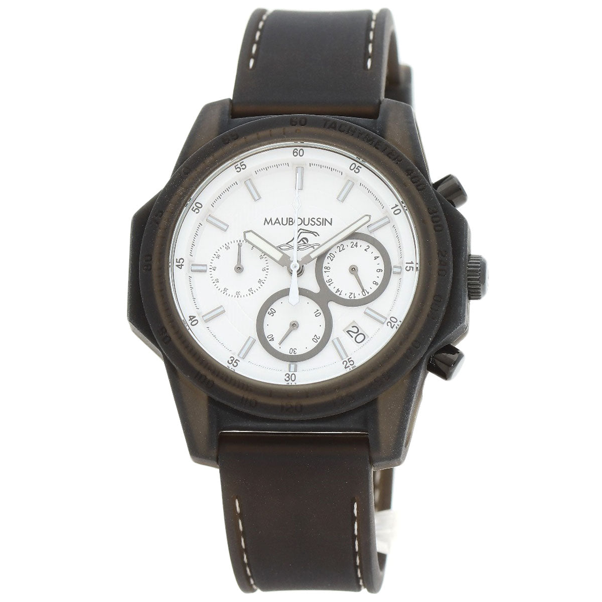 MAUBOUSSIN The Swimmer Chronograph Watches 9459300-002 Stainless Steel/Rubber mens