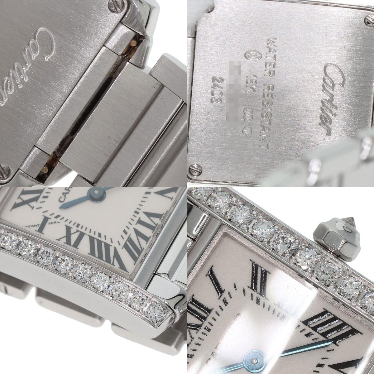 CARTIER Tank francaise SM Watches WE1002S3 K18 White Gold/K18 White Gold Ladies