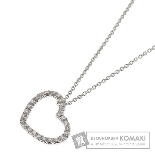 Zoccai   Heart Diamond Necklace  K18 White Gold Ladies  [’†ŒÃ]