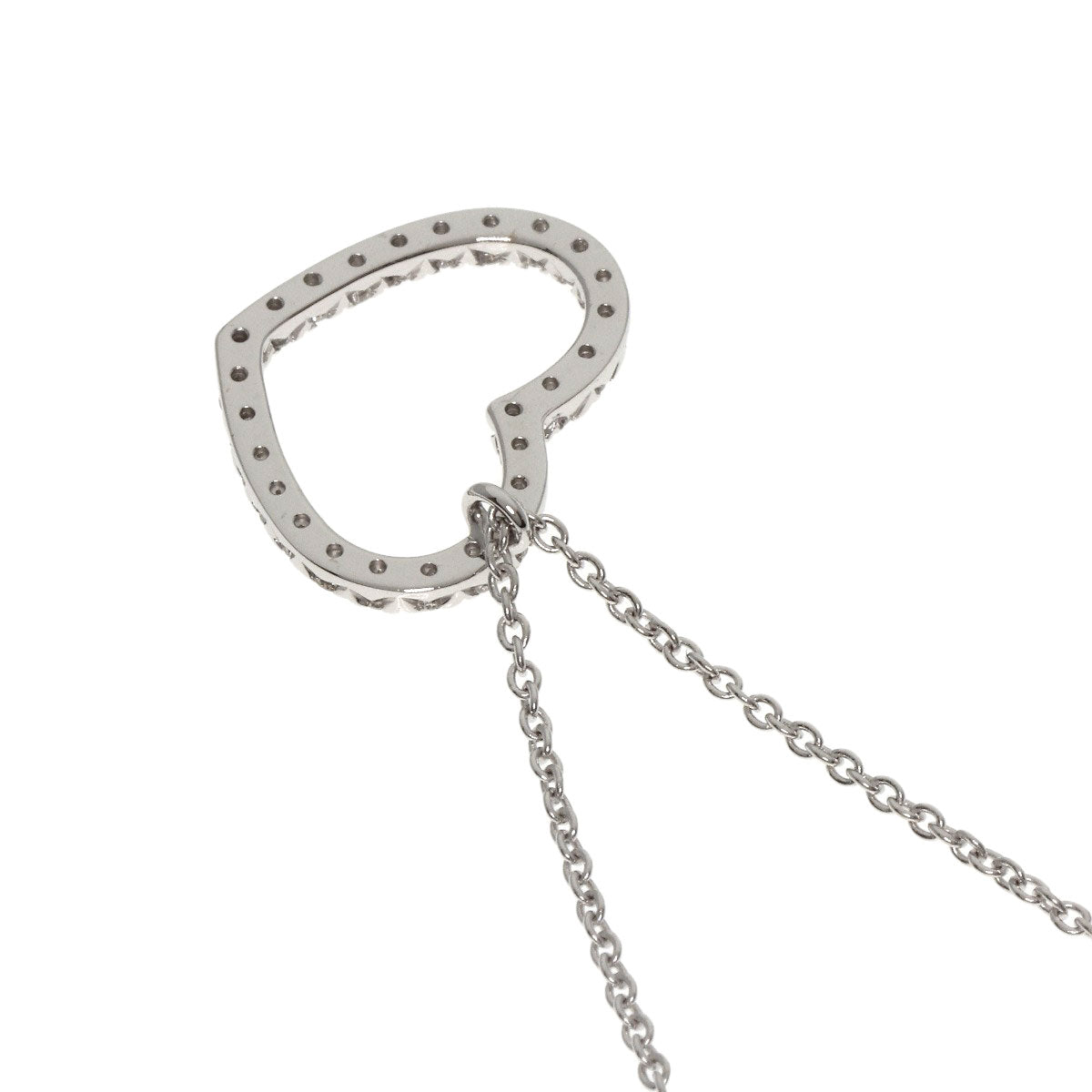 Zoccai   Heart Diamond Necklace  K18 White Gold Ladies  [’†ŒÃ]