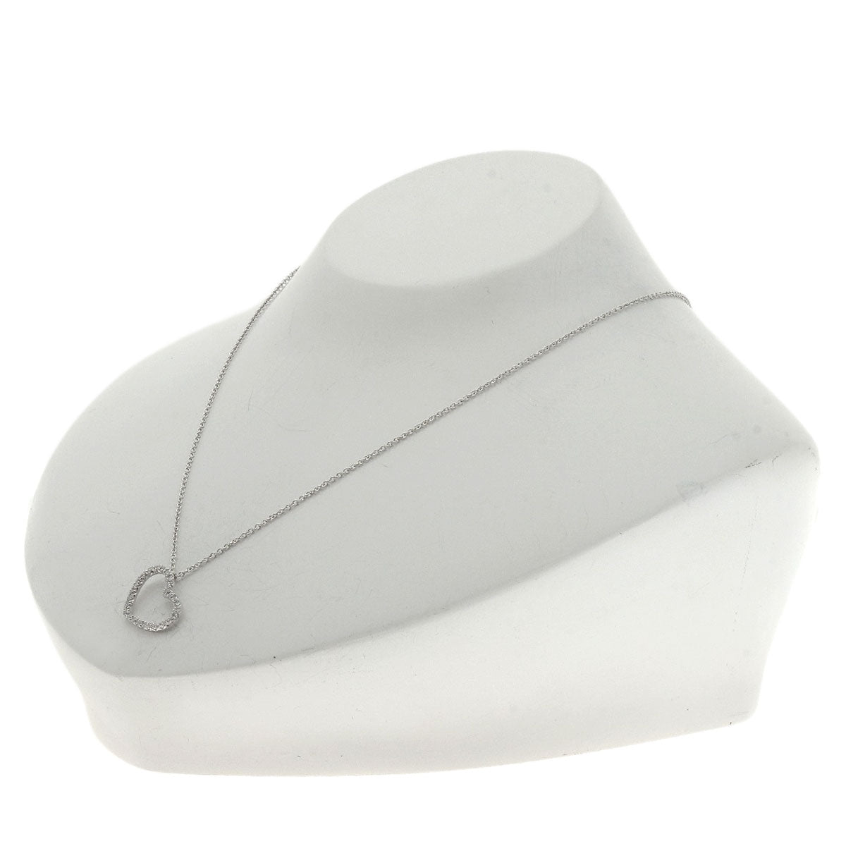 Zoccai   Heart Diamond Necklace  K18 White Gold Ladies  [’†ŒÃ]