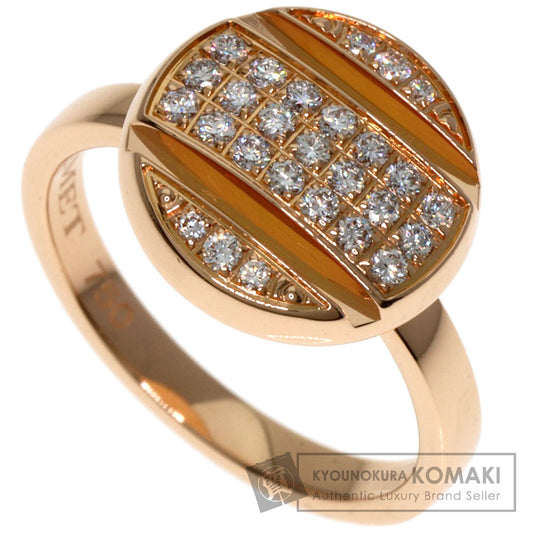 Chaumet Class One Diamond Studs #49 Ring K18 Pink Gold Ladies [Used]