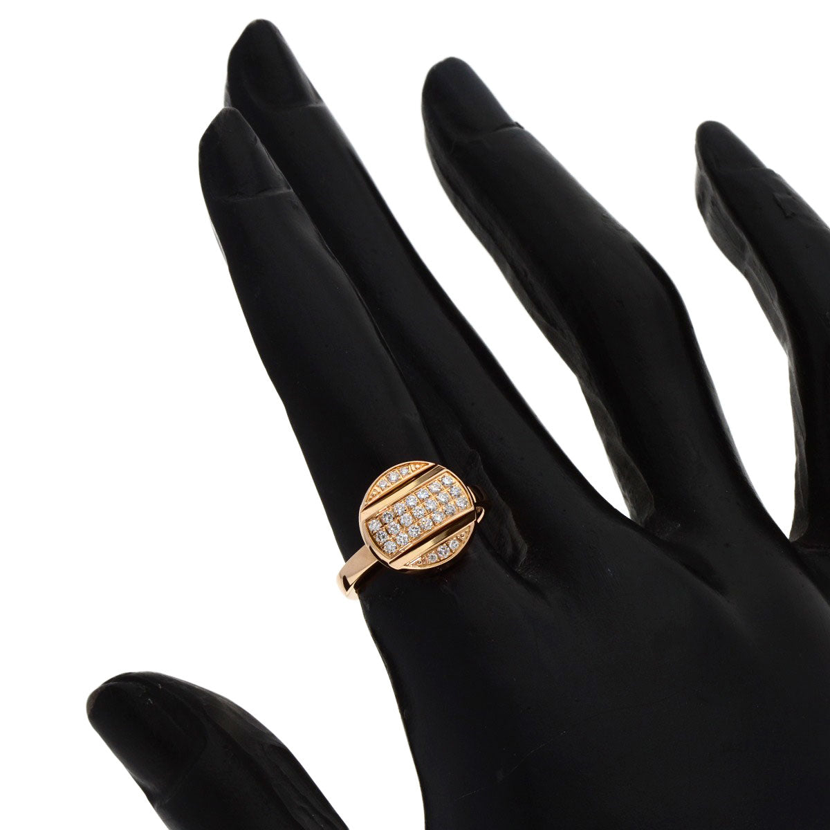 Chaumet Class One Diamond Studs #49 Ring K18 Pink Gold Ladies [Used]