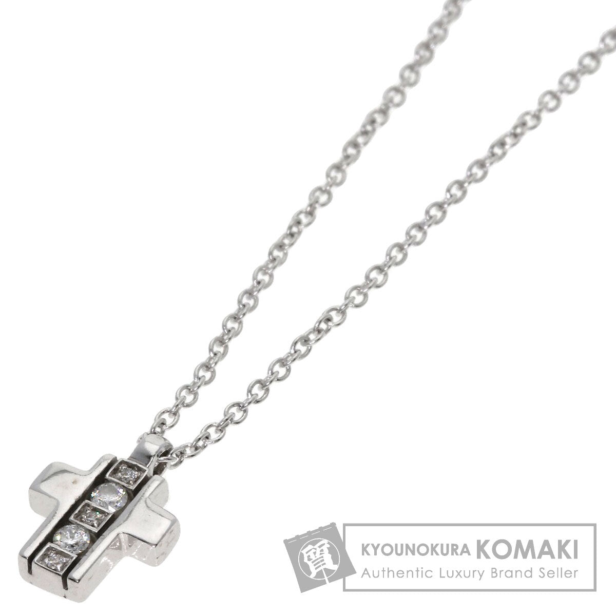 Damiani Mini Symboli Diamond Necklace K18 White Gold Ladies [Used]