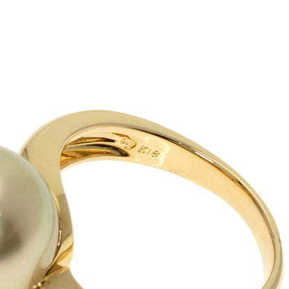 TASAKI Golden Pearl Pearl Diamond Ring K18 Yellow Gold Ladies [Used]