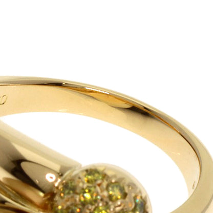 TASAKI Golden Pearl Pearl Diamond Ring K18 Yellow Gold Ladies [Used]