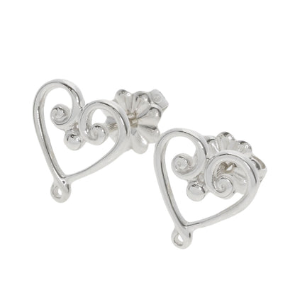 TIFFANY&Co. Venice Goldoni Heart earring Silver Ladies [Used]