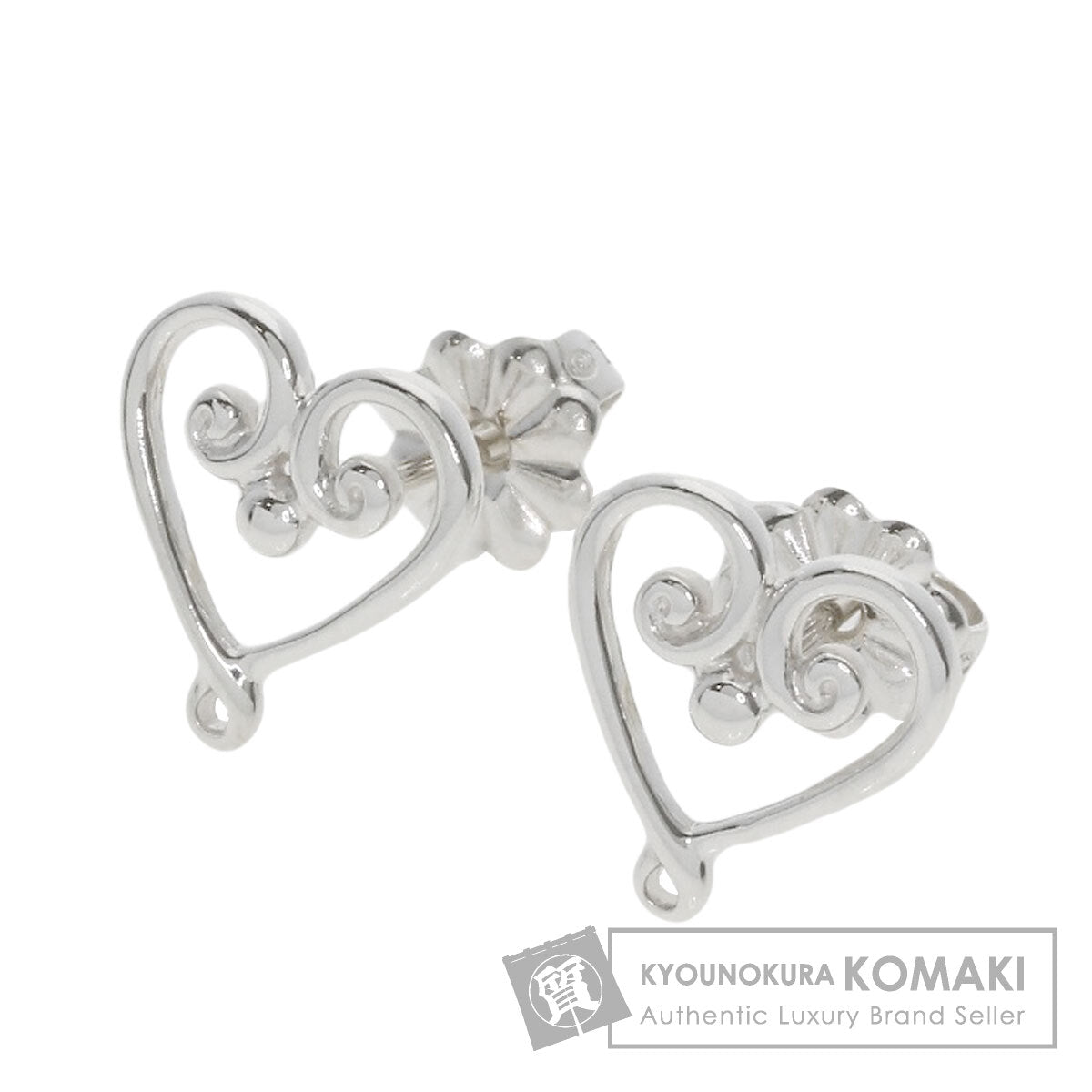 TIFFANY&Co. Venice Goldoni Heart earring Silver Ladies [Used]
