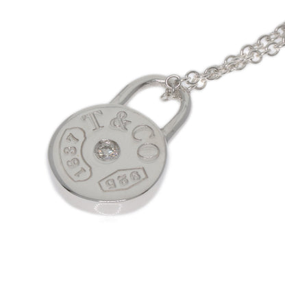 TIFFANY&Co. 1837 Round Rock Diamond Necklace Silver Ladies [Used]