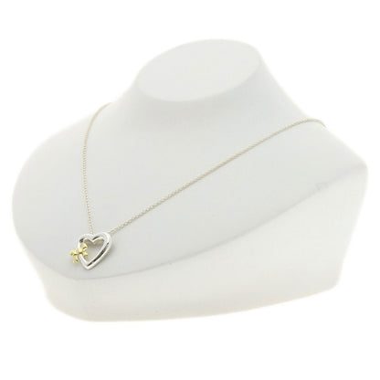 TIFFANY&Co. Heart ribbon Necklace Silver 18K Yellow GoldLadies [Used]