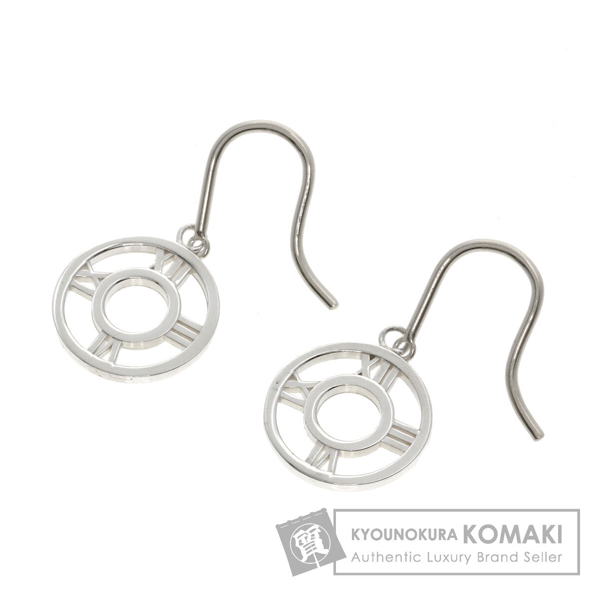 TIFFANY&Co. Atlas circle earring Silver Ladies [Used]