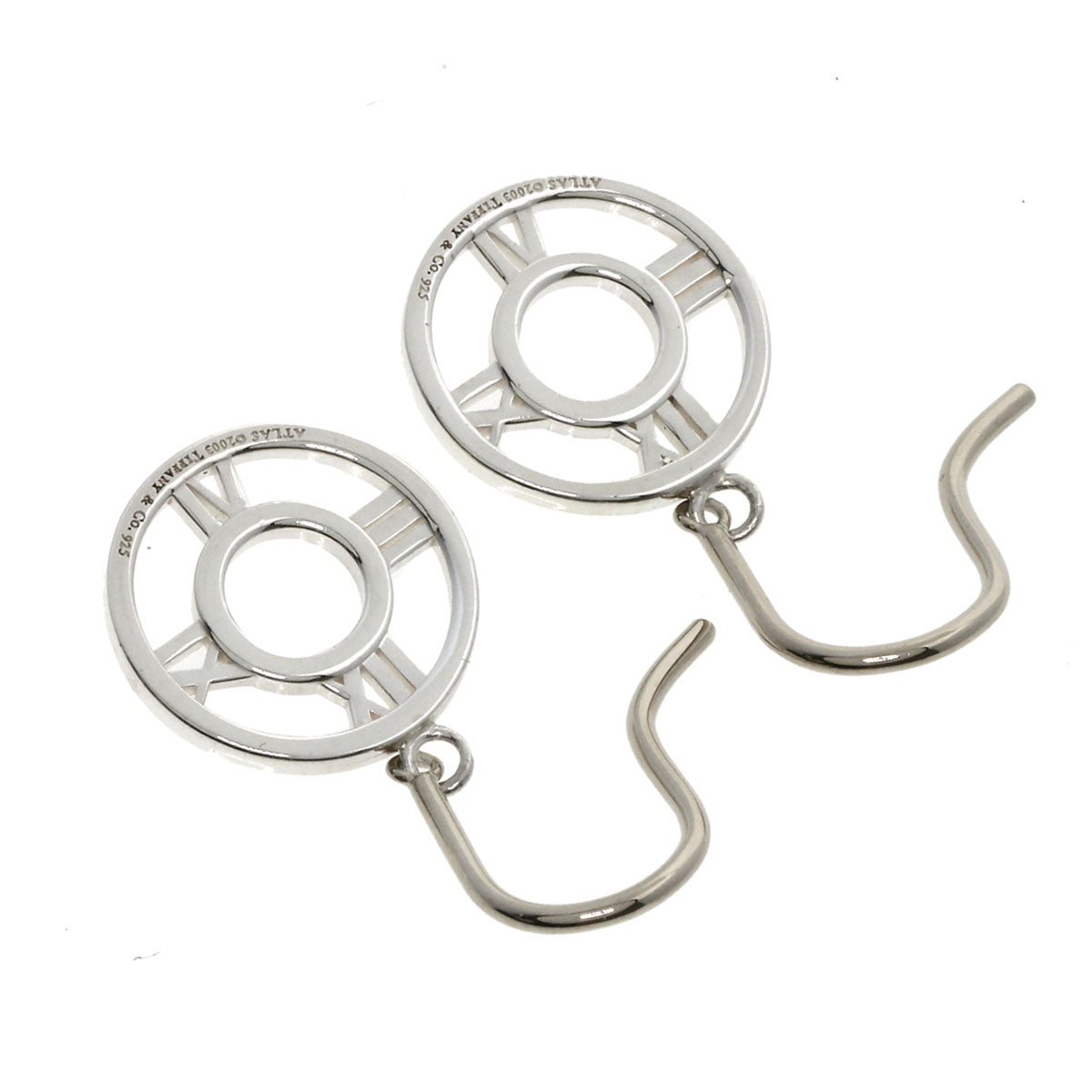 TIFFANY&Co. Atlas circle earring Silver Ladies [Used]