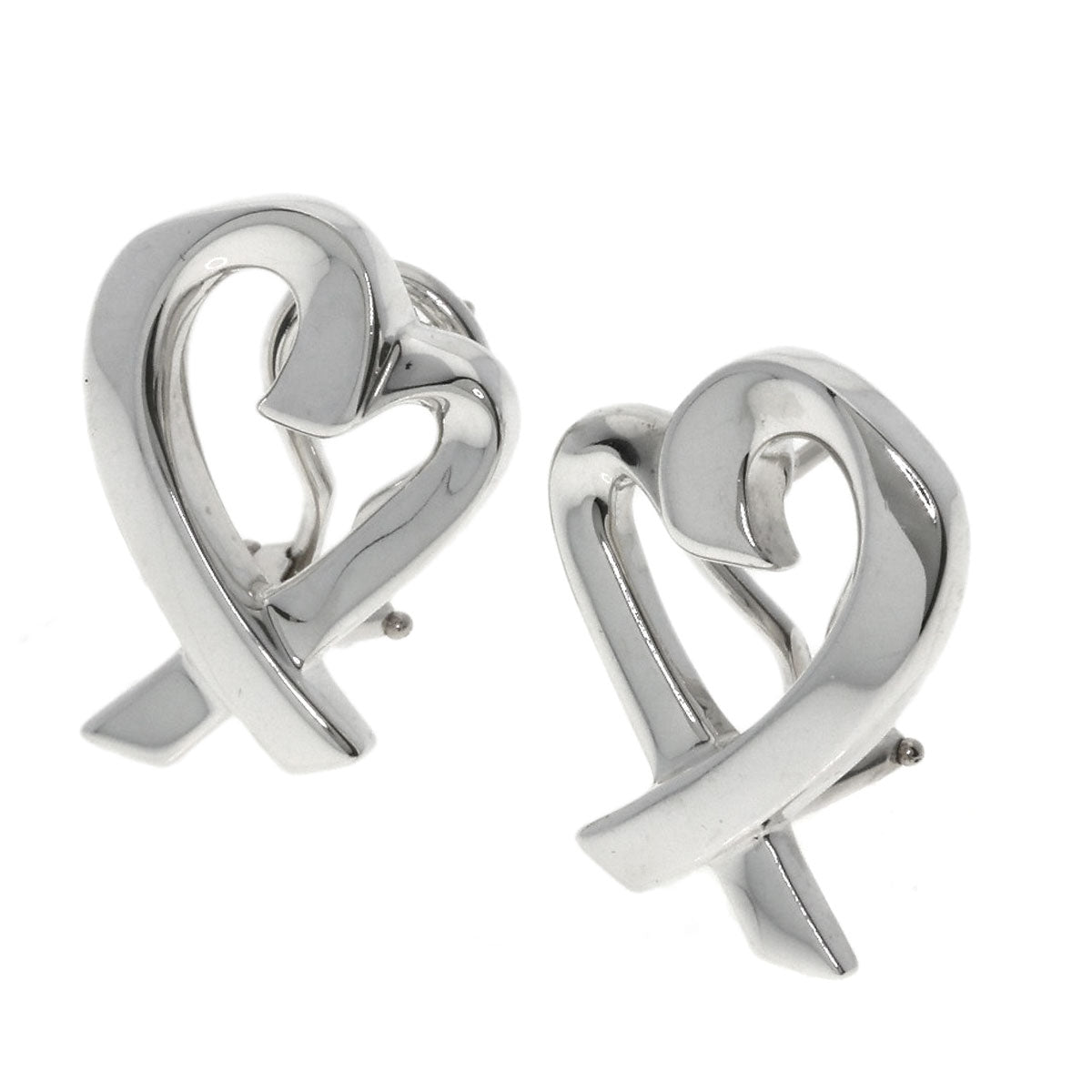 TIFFANY&Co. Loving heart earring Silver Ladies [Used]