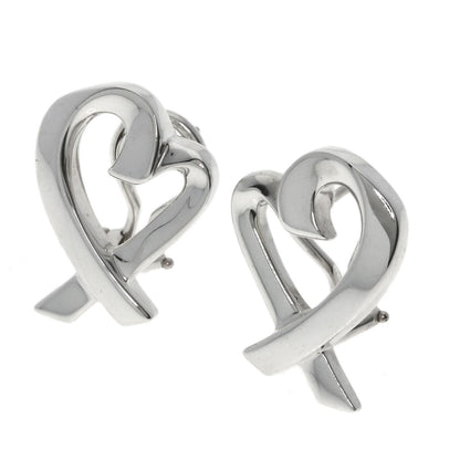 TIFFANY&Co. Loving heart earring Silver Ladies [Used]