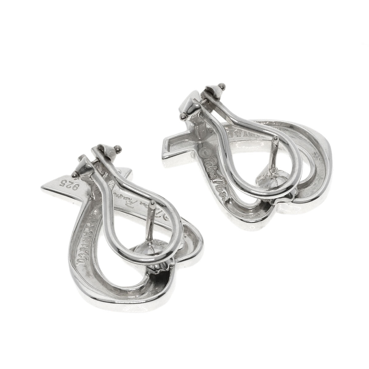 TIFFANY&Co. Loving heart earring Silver Ladies [Used]