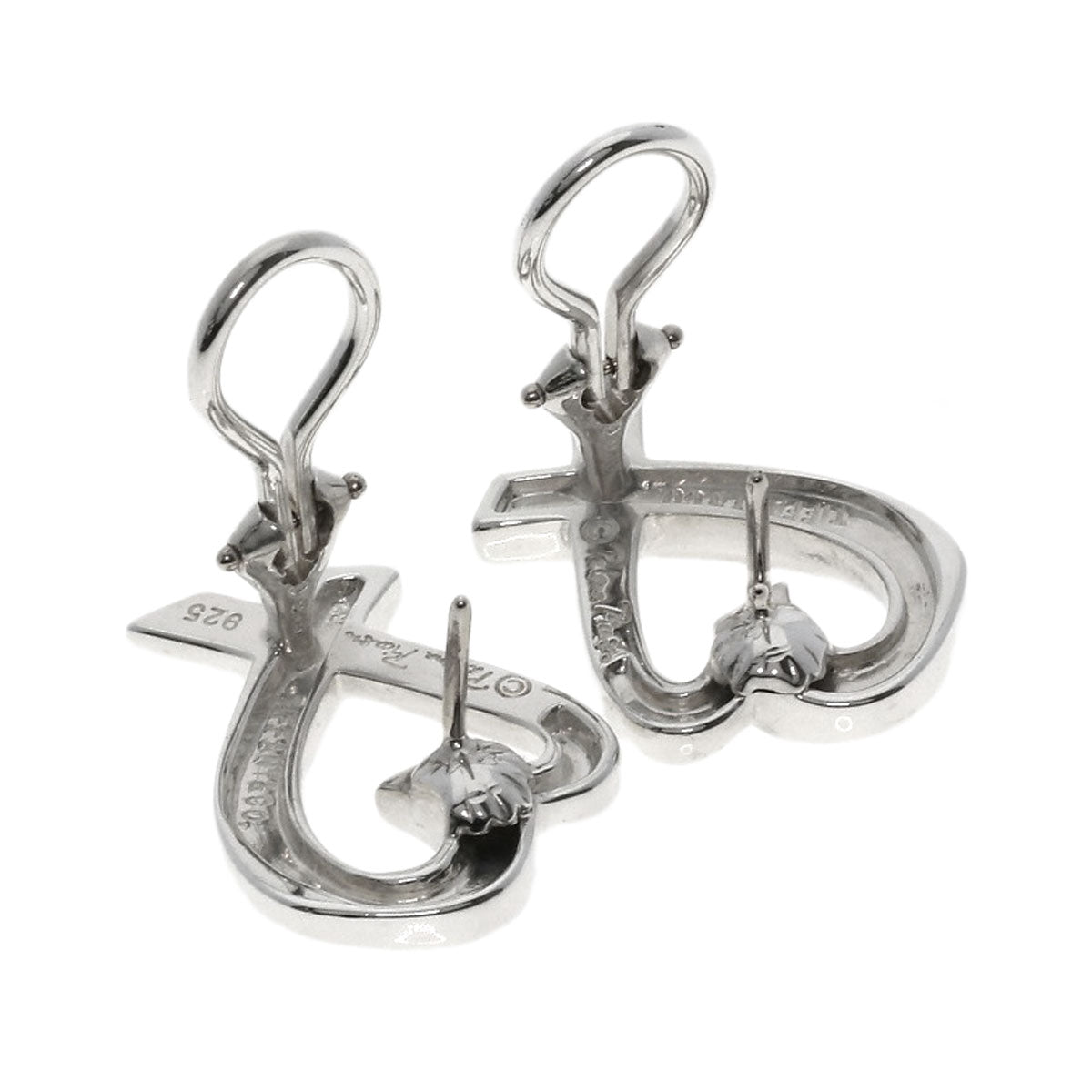 TIFFANY&Co. Loving heart earring Silver Ladies [Used]