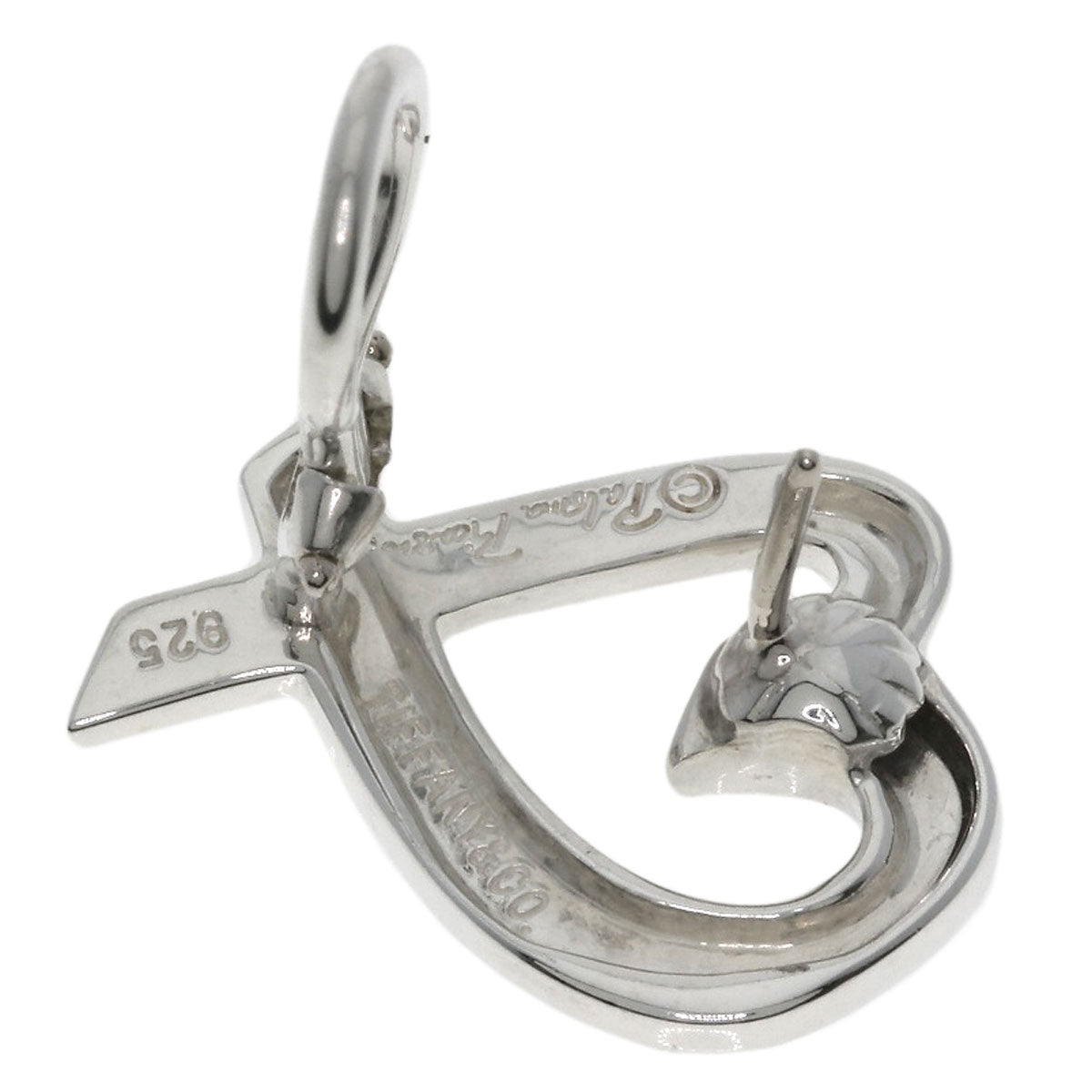 TIFFANY&Co. Loving heart earring Silver Ladies [Used]