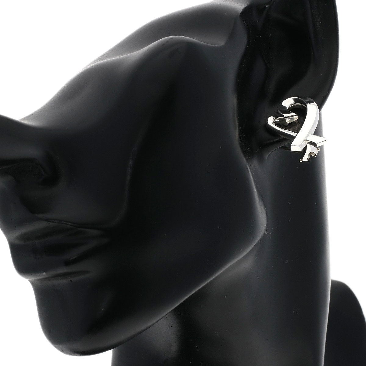 TIFFANY&Co. Loving heart earring Silver Ladies [Used]