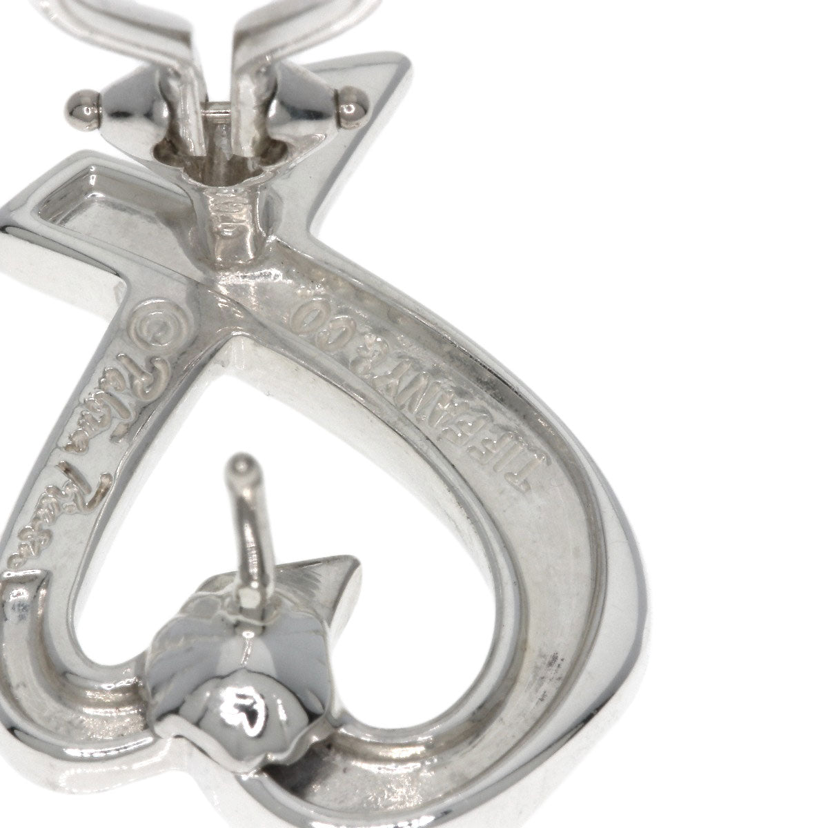 TIFFANY&Co. Loving heart earring Silver Ladies [Used]