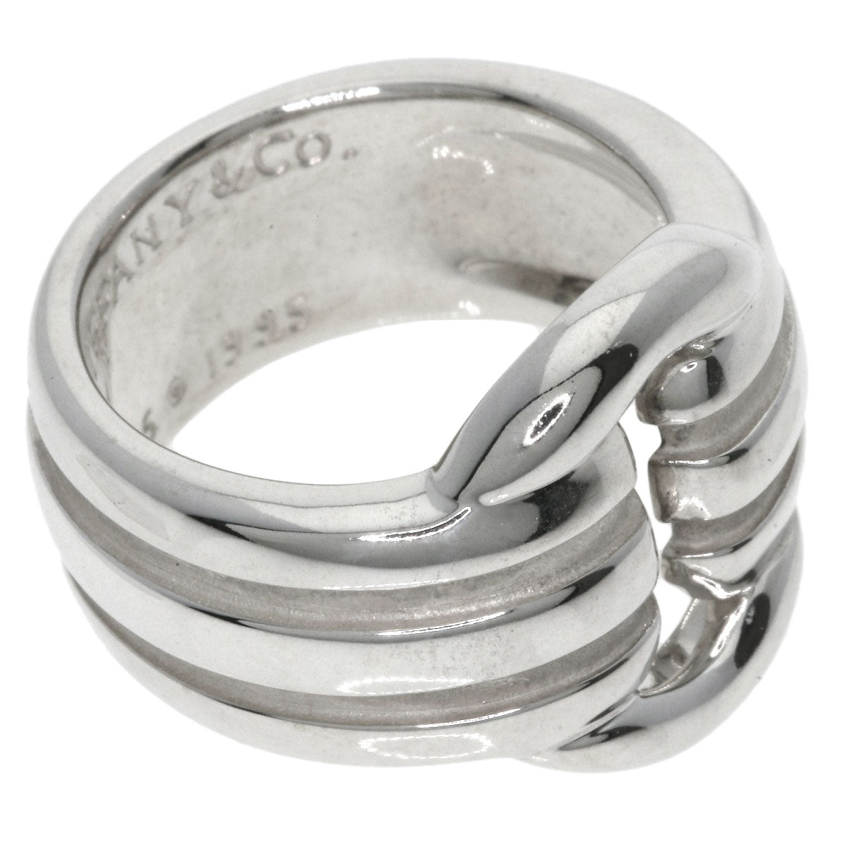 TIFFANY&Co. Grooved Circle Ring Silver Ladies [Used]