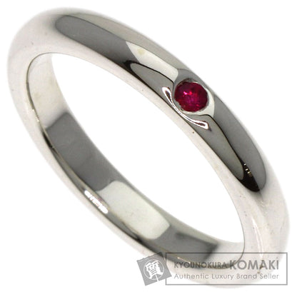 TIFFANY&Co. Stacking band Ruby Ring Silver Ladies [Used]
